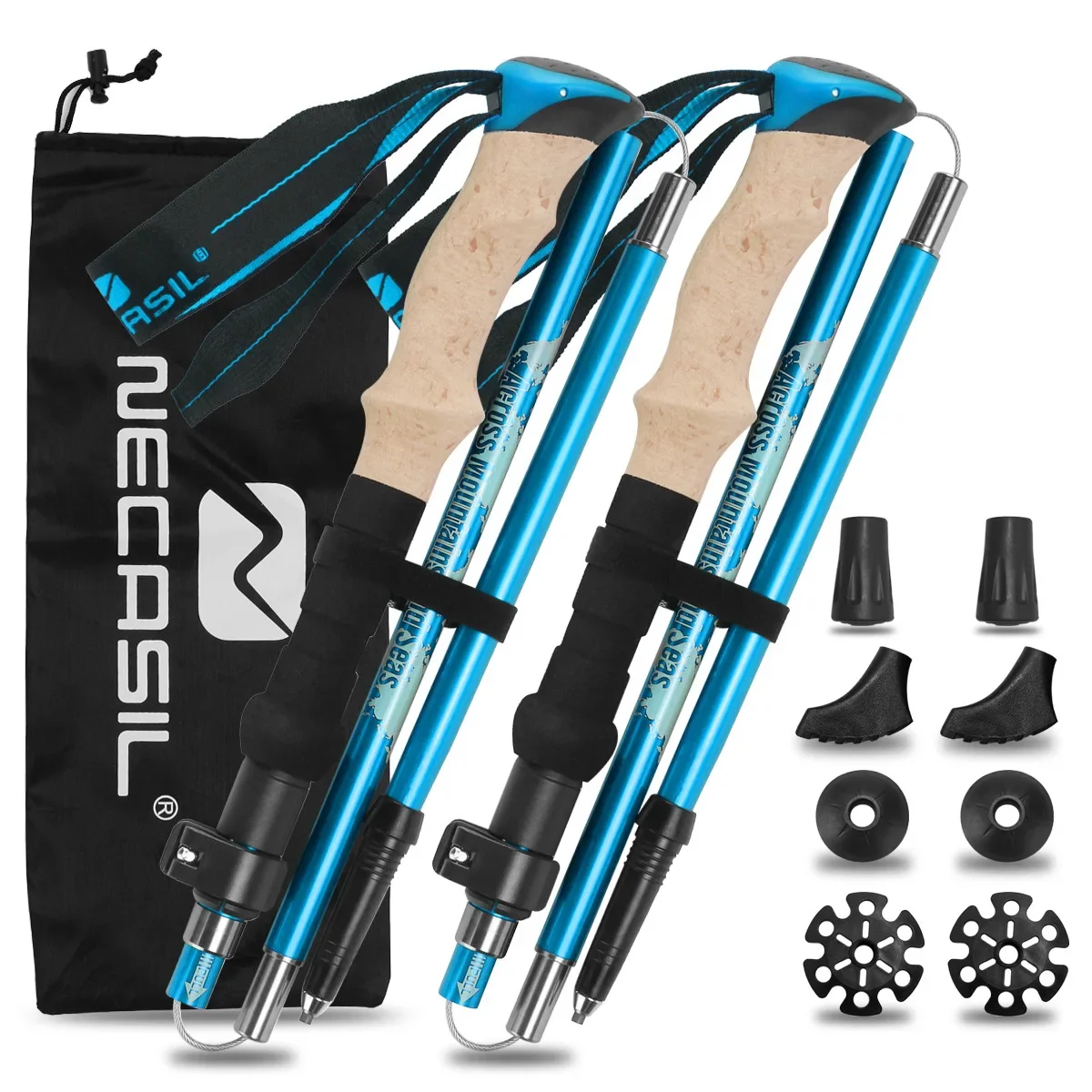 Trekking Pole Carbon - Набор из 2 легких складных треккинговых