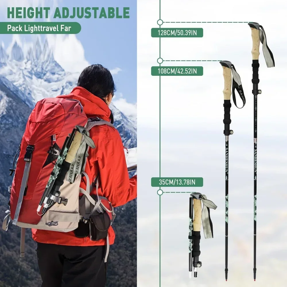 Набор из 2 легких складных тре – обзор и цена Trekking Pole Carbon