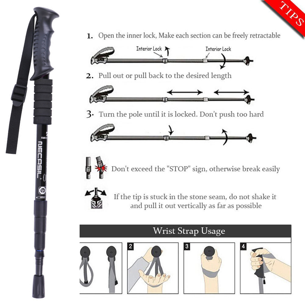 2 шт./лот Треккинговые палки д – обзор и цена Trekking Pole Carbon